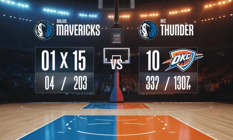 dallas mavericks vs okc thunder stats