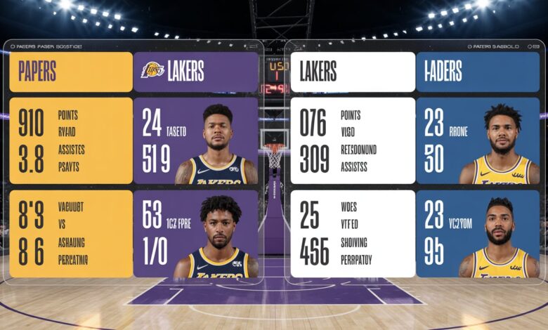 Pacers vs Lakers Match Player Stats